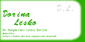 dorina lesko business card